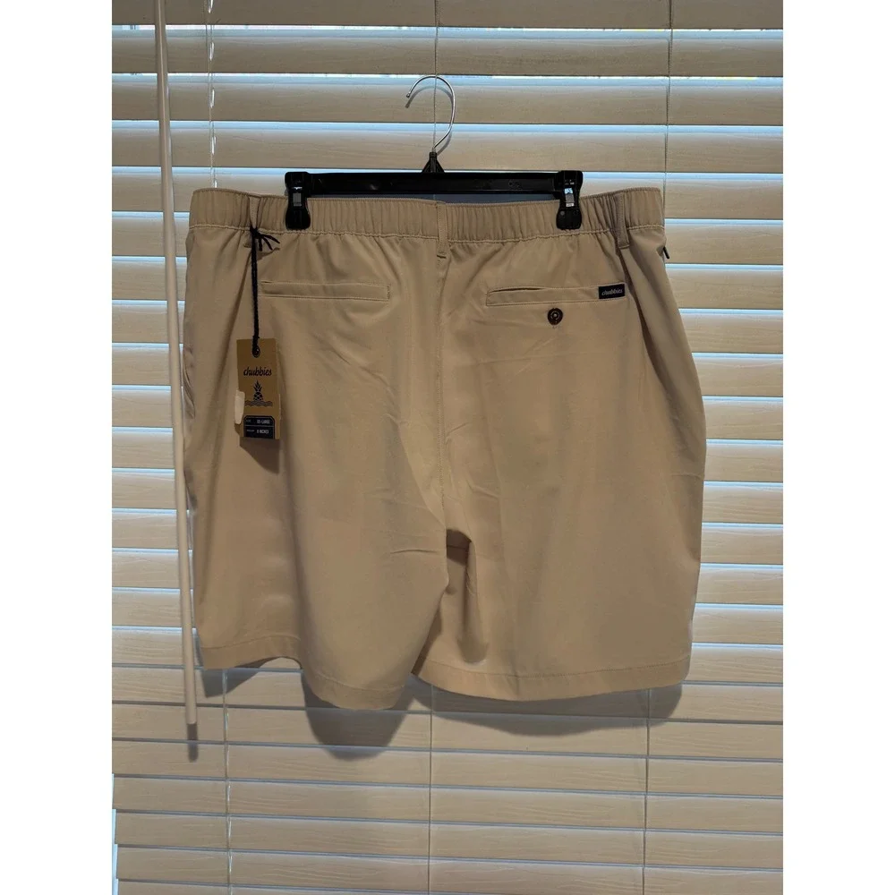Chubbies Khaki Flat Front Shorts‎ Mens XX-Large 8 Inch Inseam